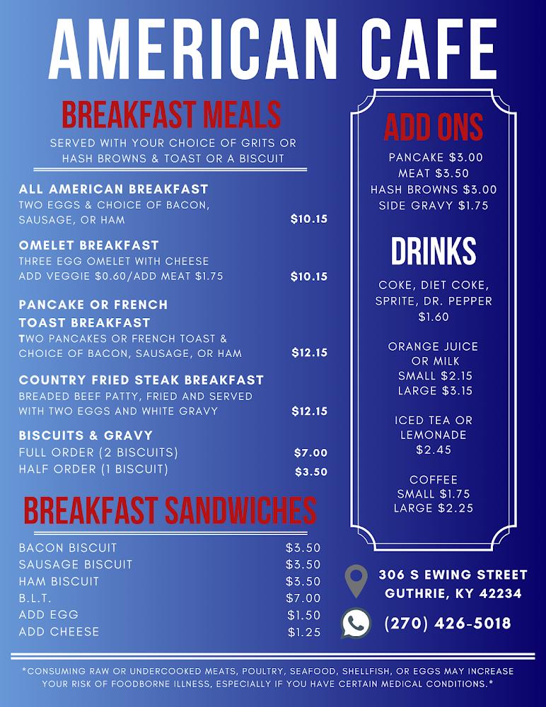 American Cafe Menu image 2