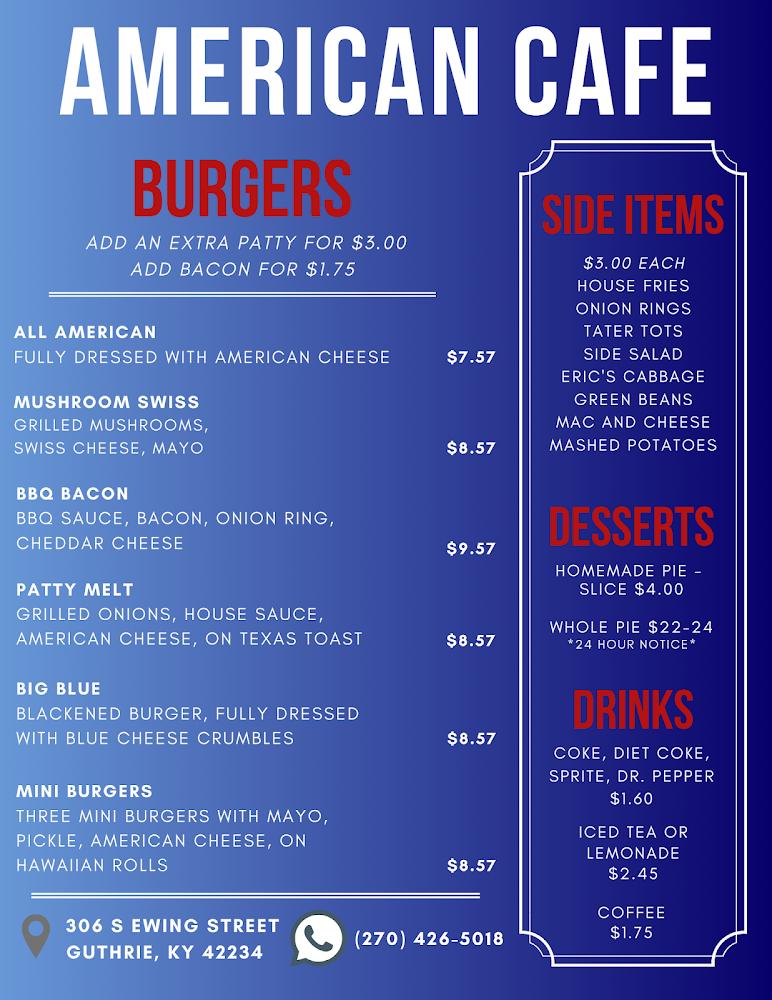 American Cafe Menu image 3